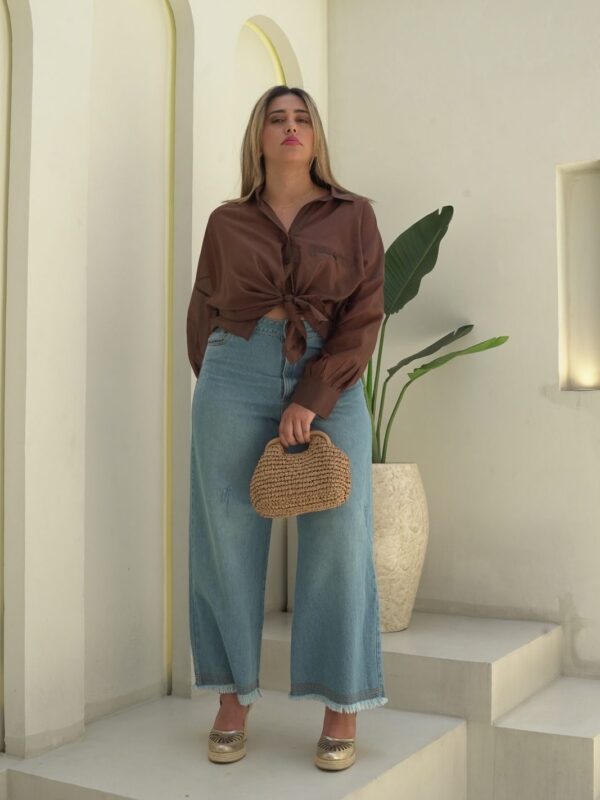 Mom Flare Azul
